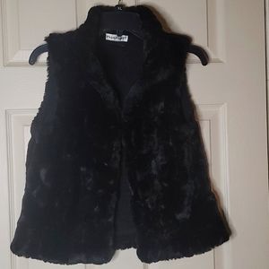 Parkhurst Black Faux Fur Vest